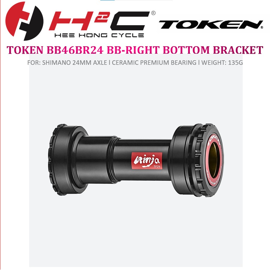 TOKEN NINJA Bottom Brackets Steel Bearing BB Right to 24mm